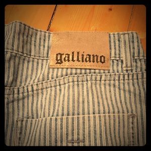 2/$15  POCKETS! Galliano denim mini skirt